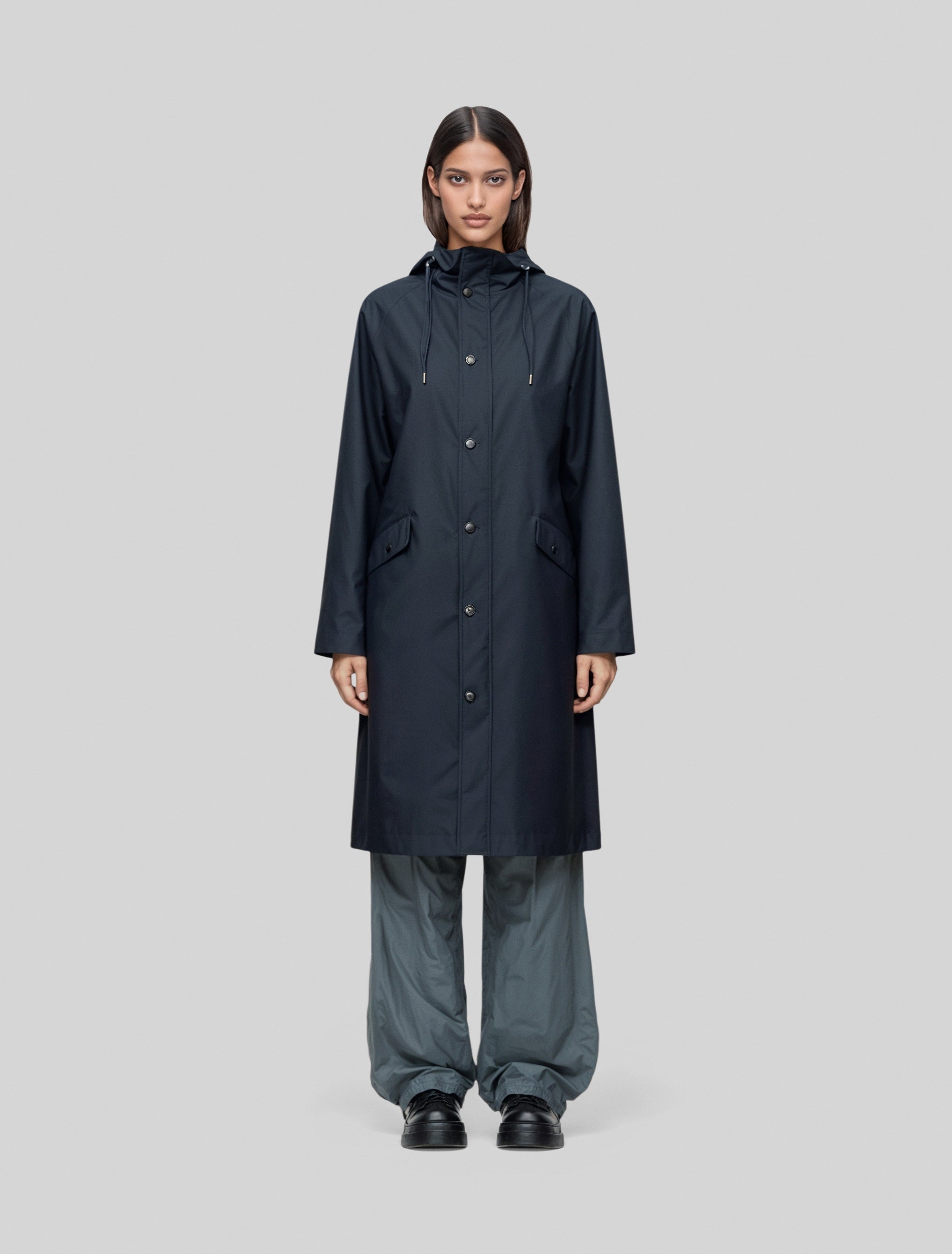 Long imperméable pour femme