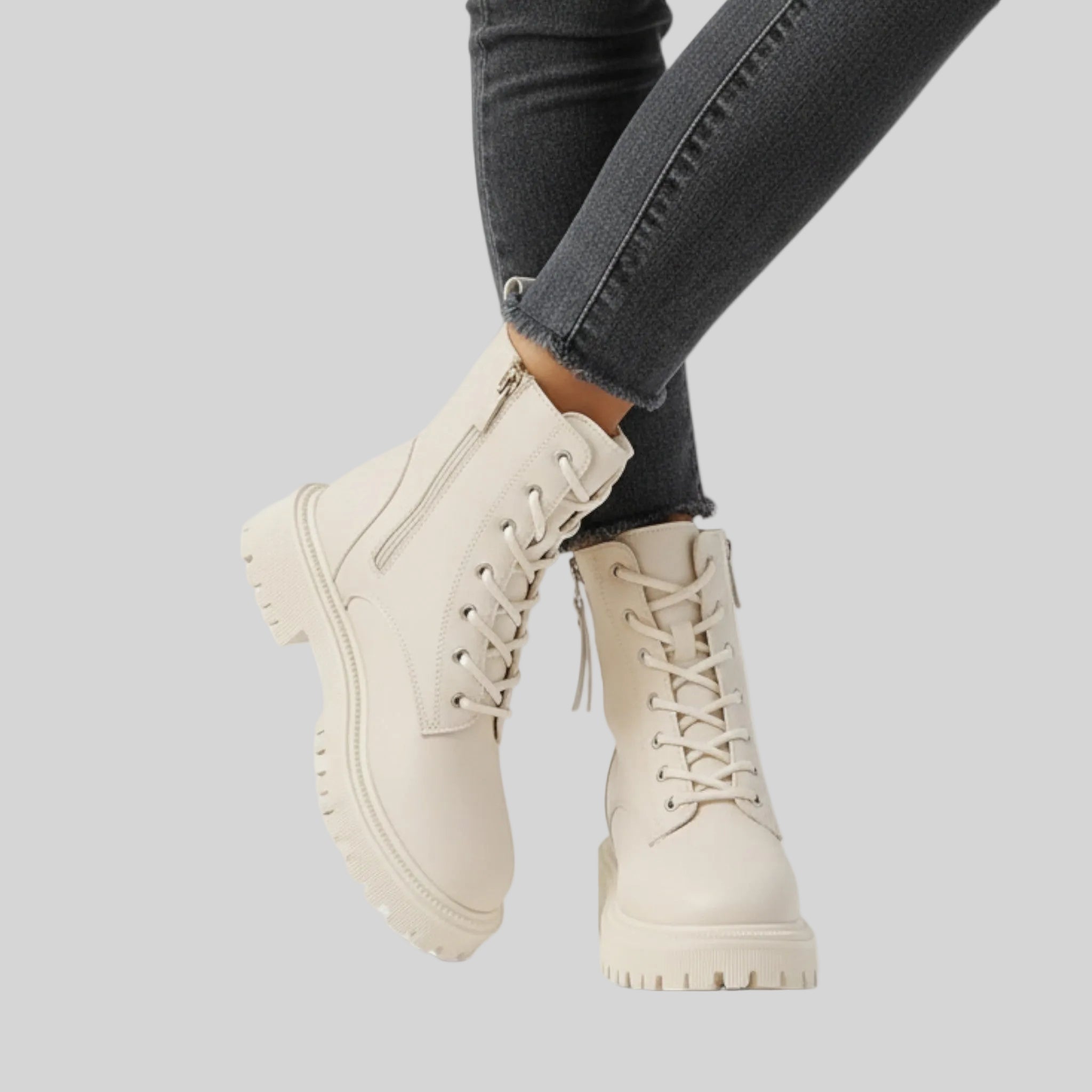 Bottines à plateforme épaisse pour femme-3