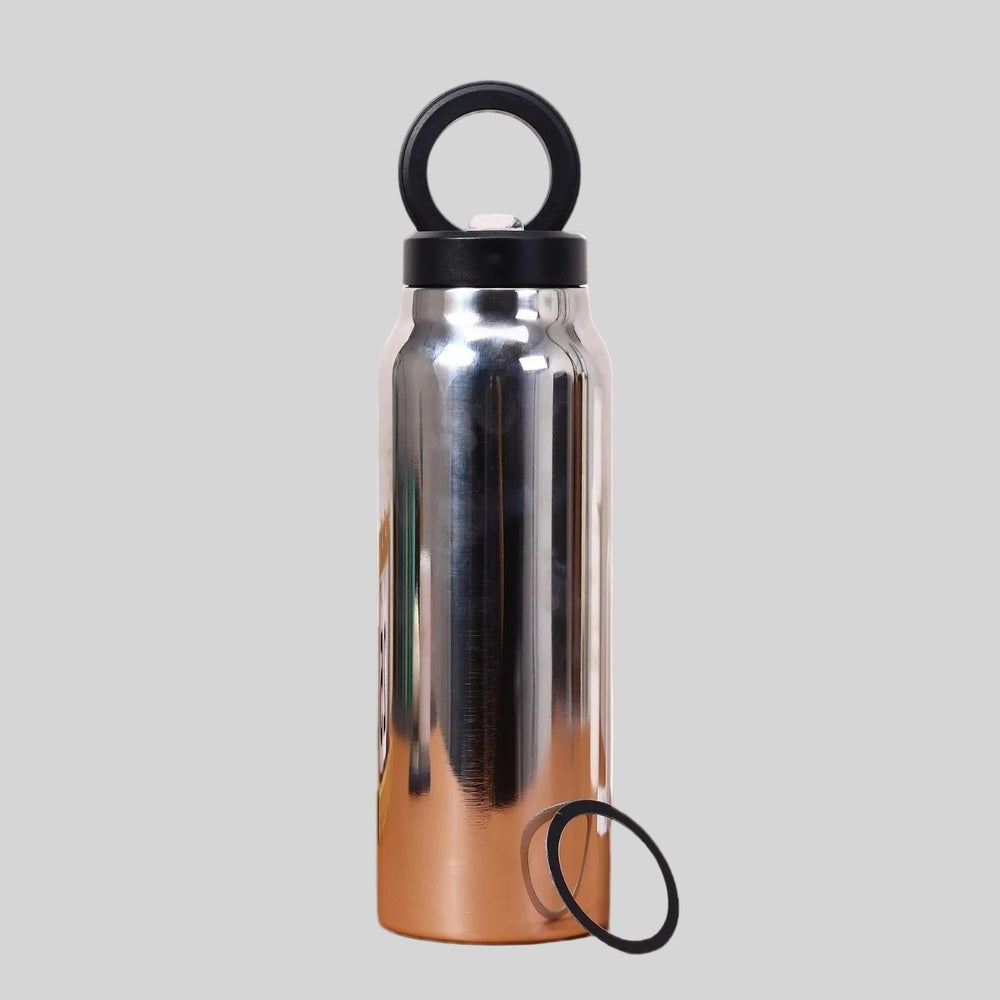 Bouteille d’eau magnétique avec anneau pour téléphone – Gourde en acier inoxydable avec support MagSafe