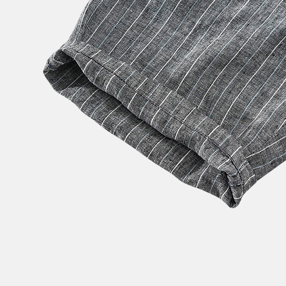 Short en lin rayé pour homme-15