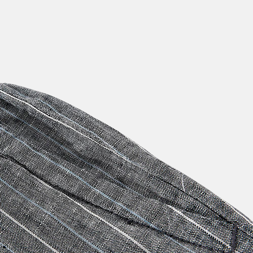 Short en lin rayé pour homme-16