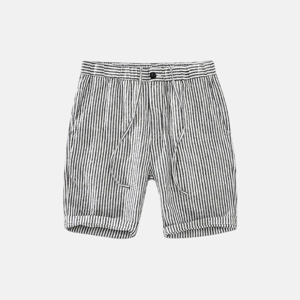 Short en lin rayé pour homme-6