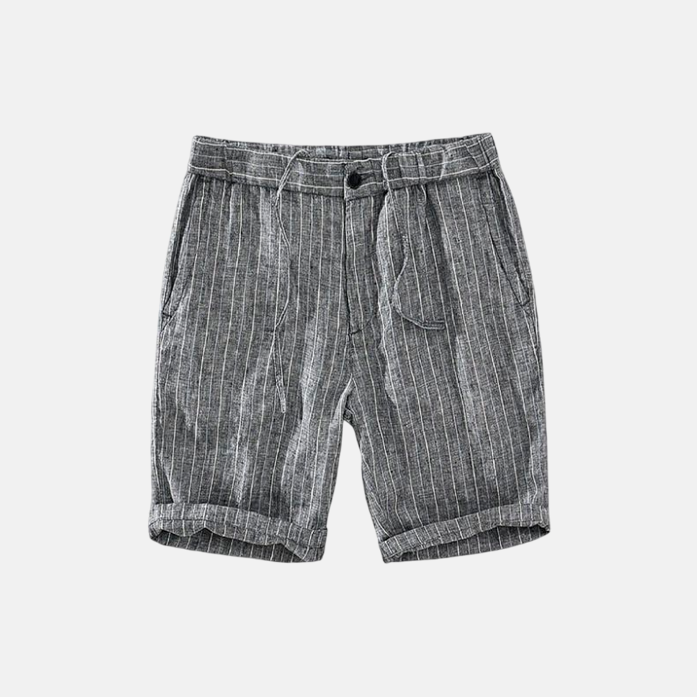 Short en lin rayé pour homme-13