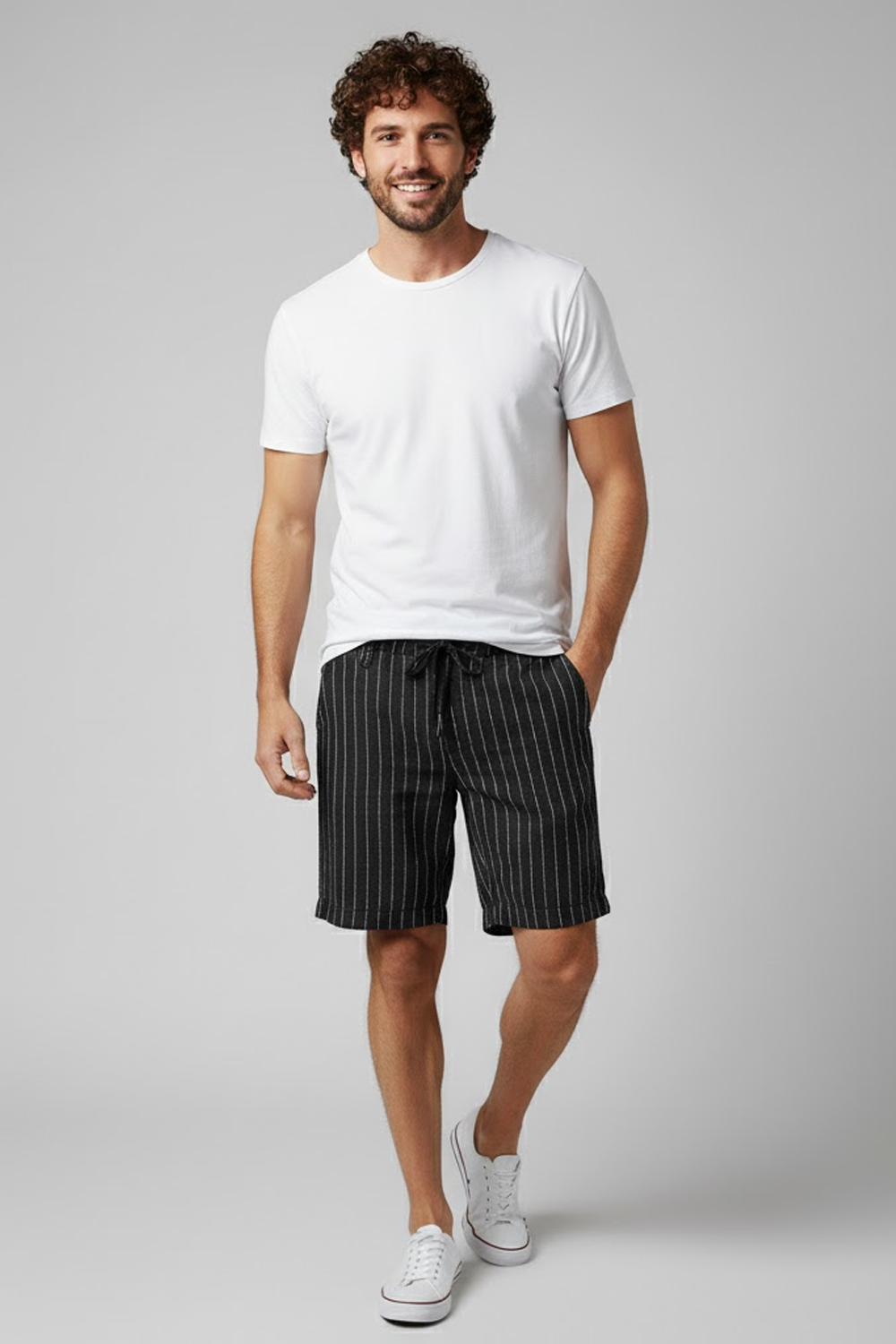 Bermuda en lin Firenze pour homme-4
