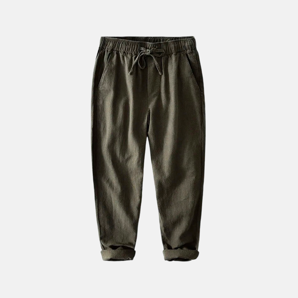 Pantalon léger en lin pour homme-3