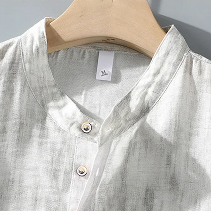 Calvin Linen Short-Sleeve Button-Up Shirt