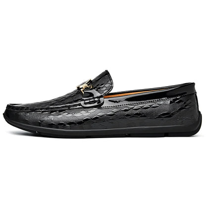 Draco Embossed Leather Loafer (Men)