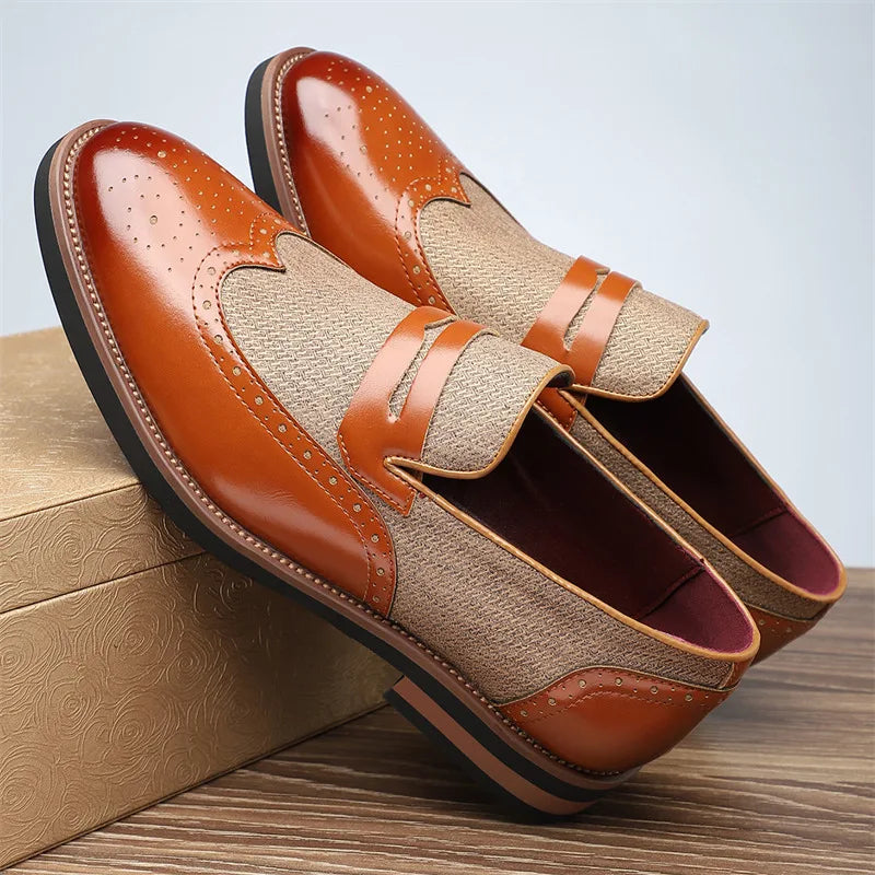 Brexley Leather Brogue Loafers