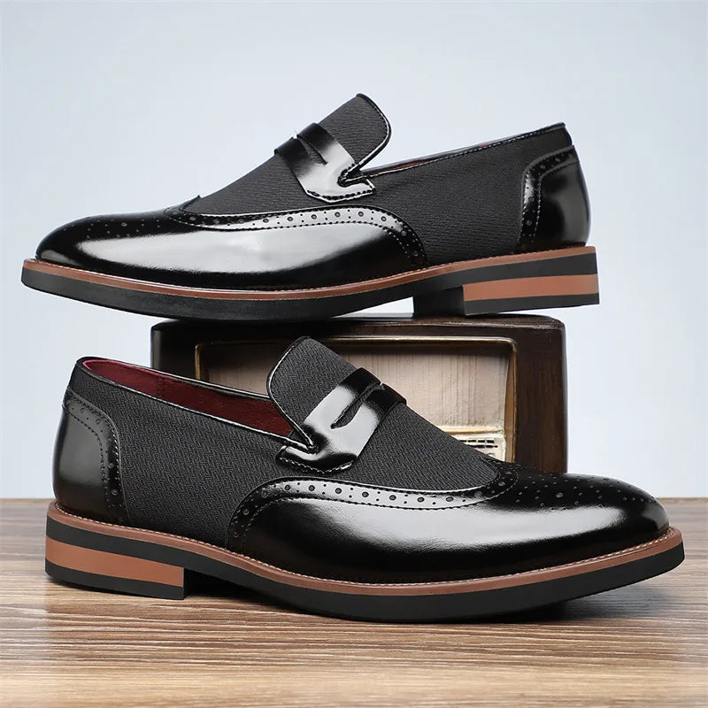 Brexley Leather Brogue Loafers