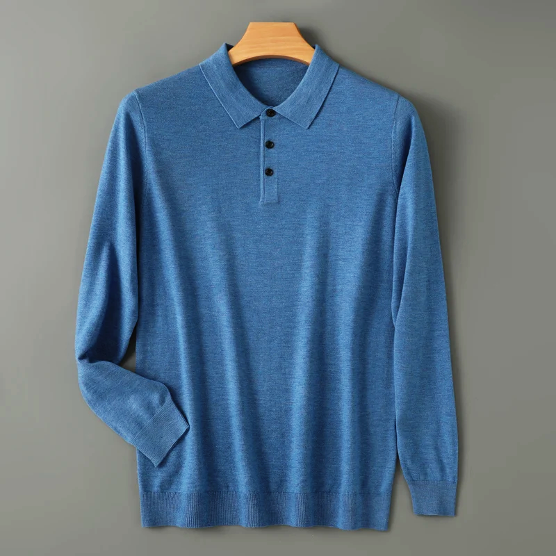 Frank Westhill Long Sleeve Wool Polo Sweater