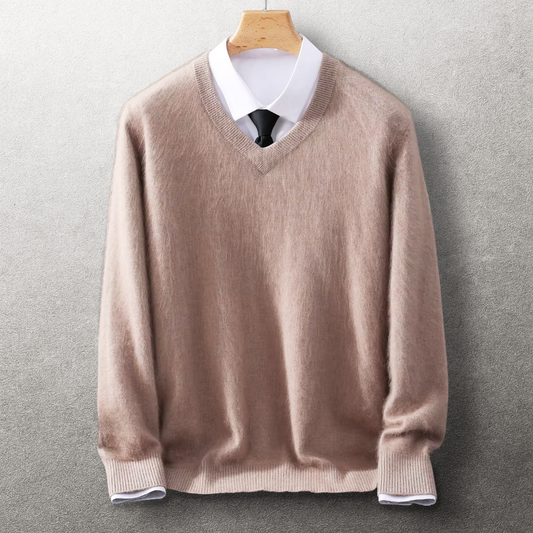 Elio Cashmere V-Neck Sweater