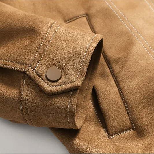 Irving Suede Trucker Jacket