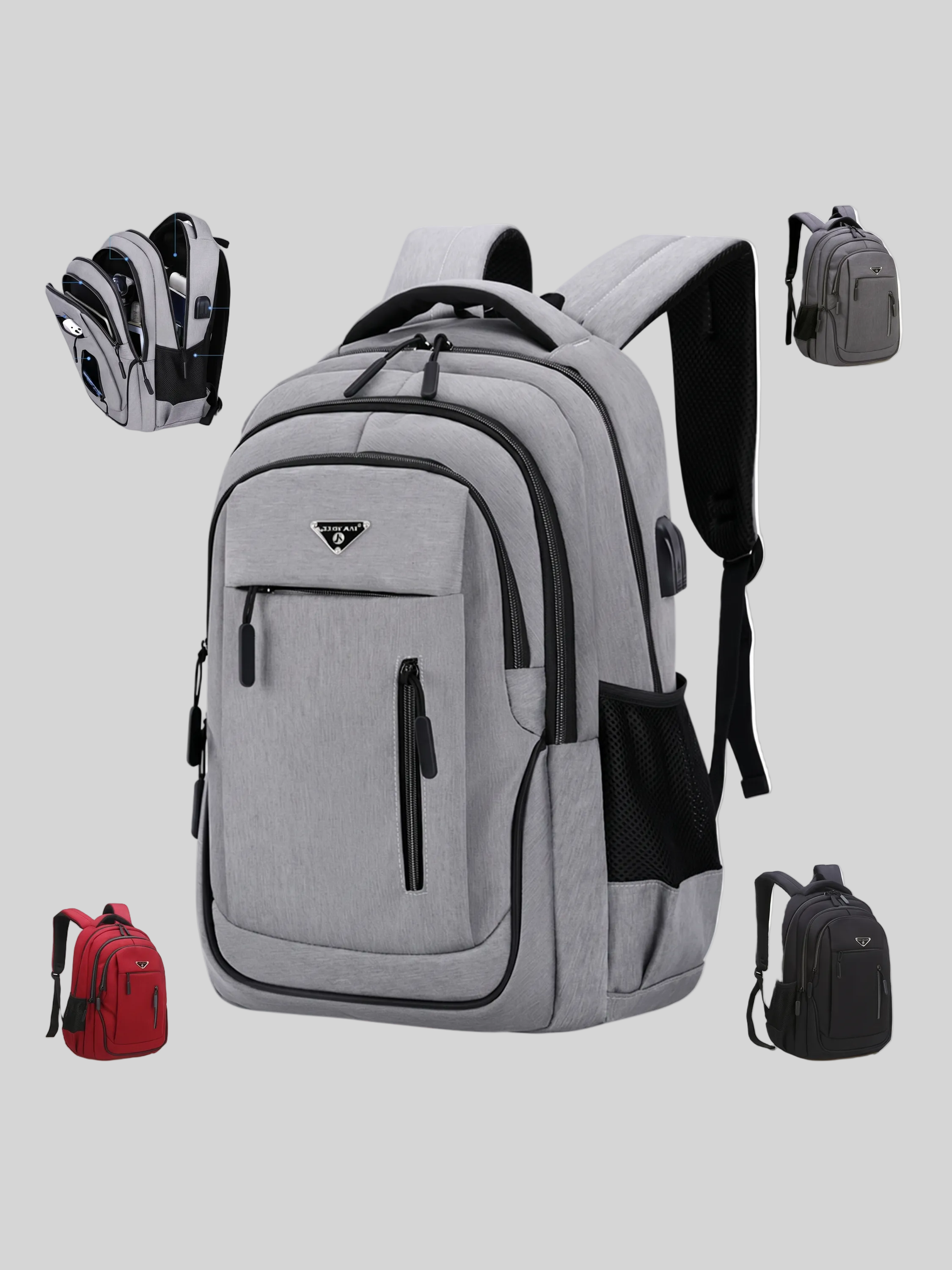 Grand sac à dos imperméable et résistant pour ordinateur portable homme-5