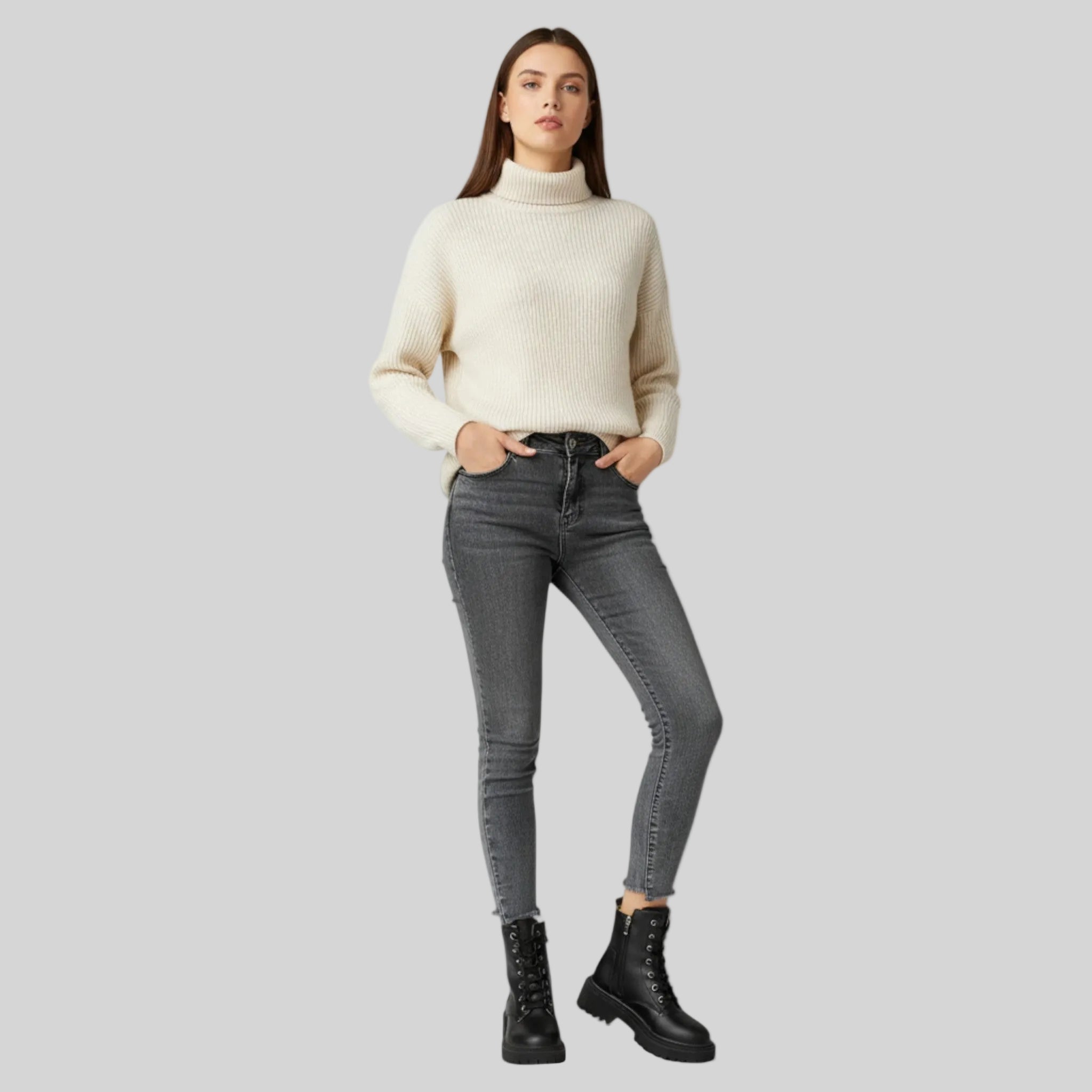 Bottines à lacets doublées polaire pour femme