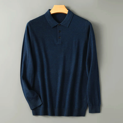 Frank Westhill Long Sleeve Wool Polo Sweater