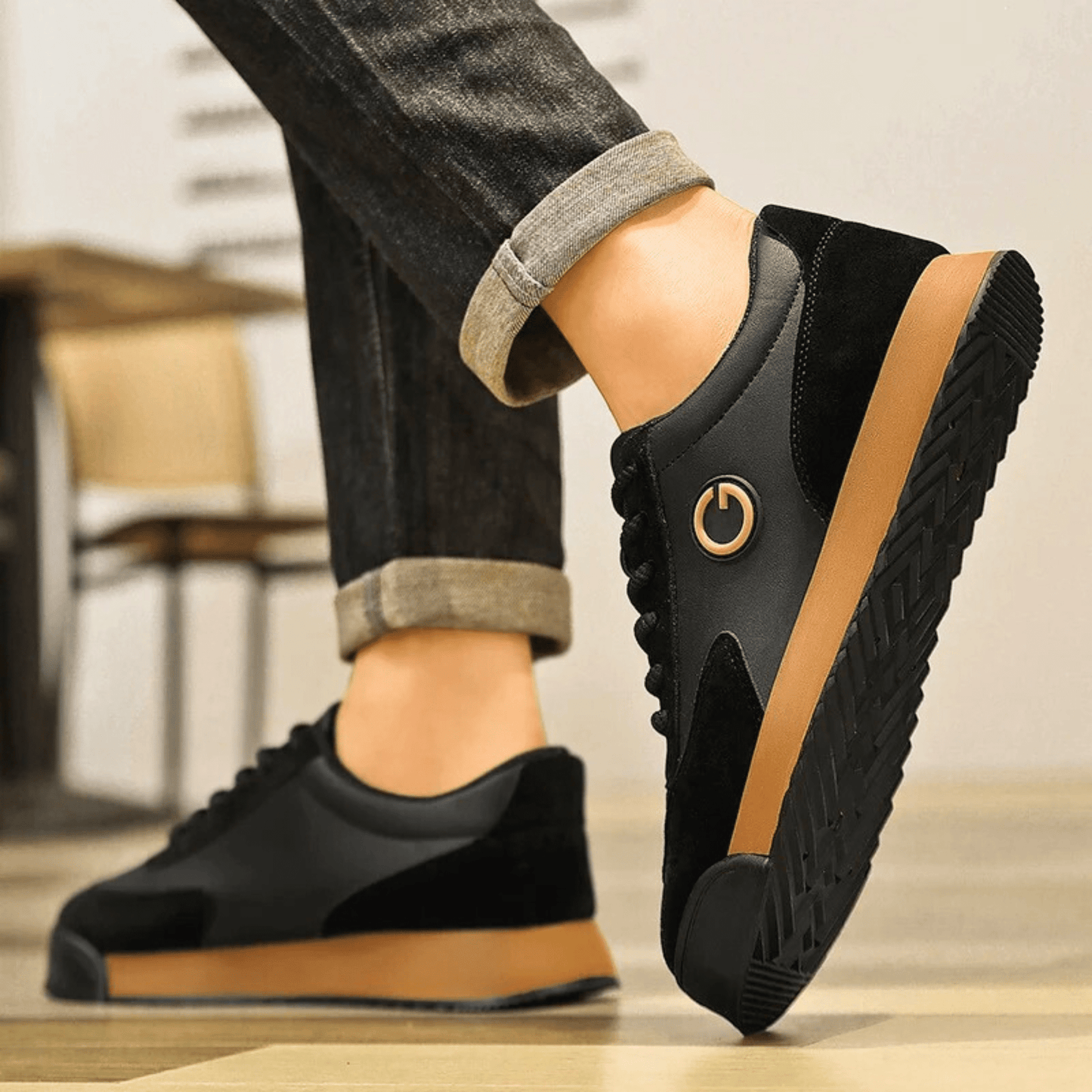 Retro Suede Leather Sneakers